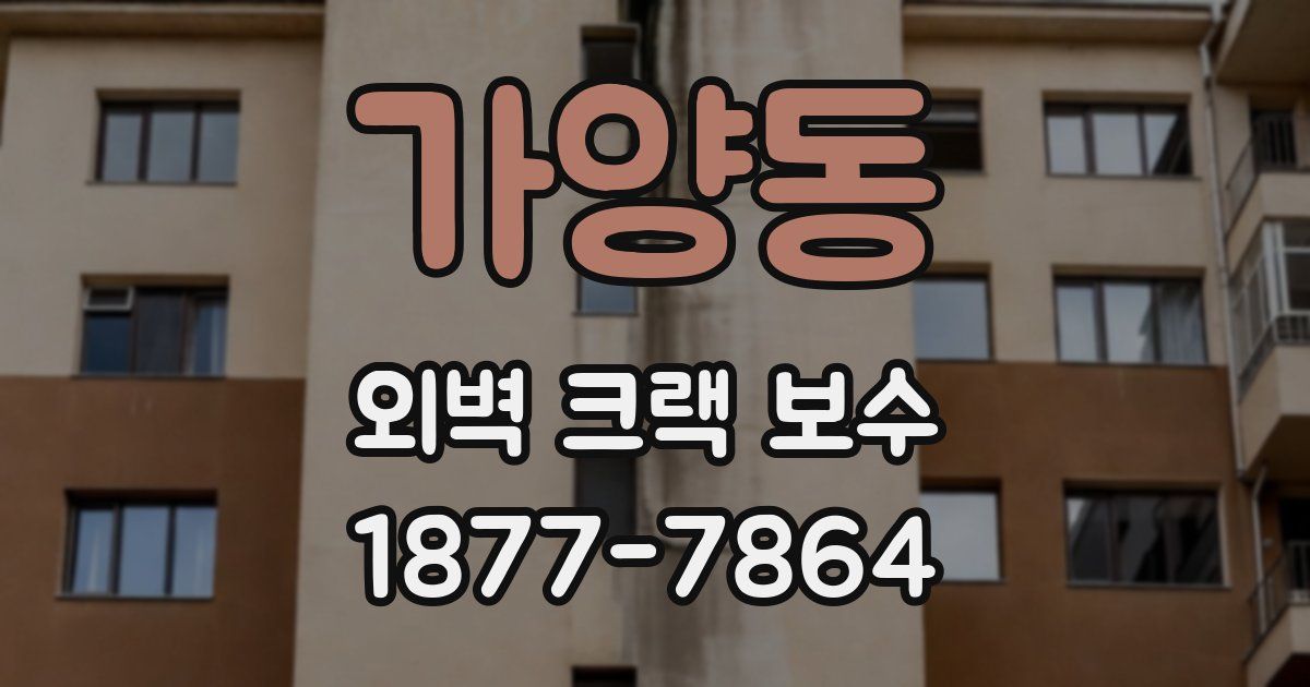 가양동 외벽 크랙 보수
