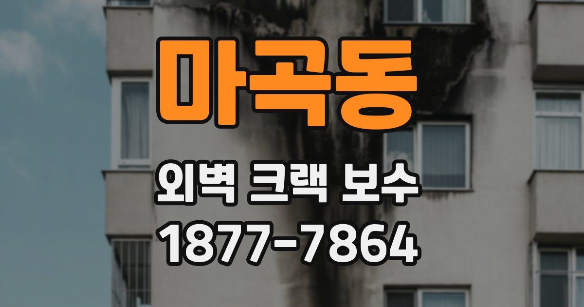 마곡동 외벽 크랙 보수