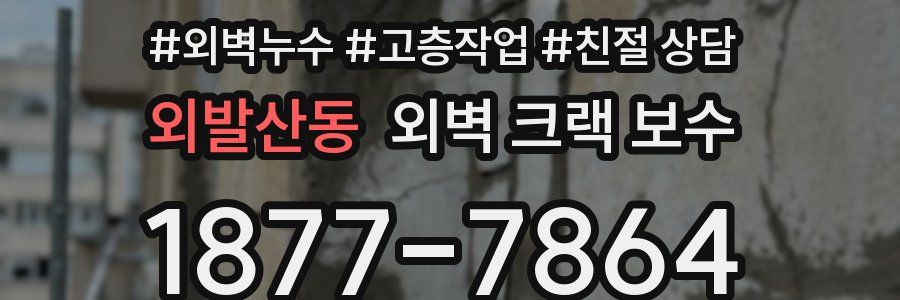 외발산동 외벽 크랙 보수