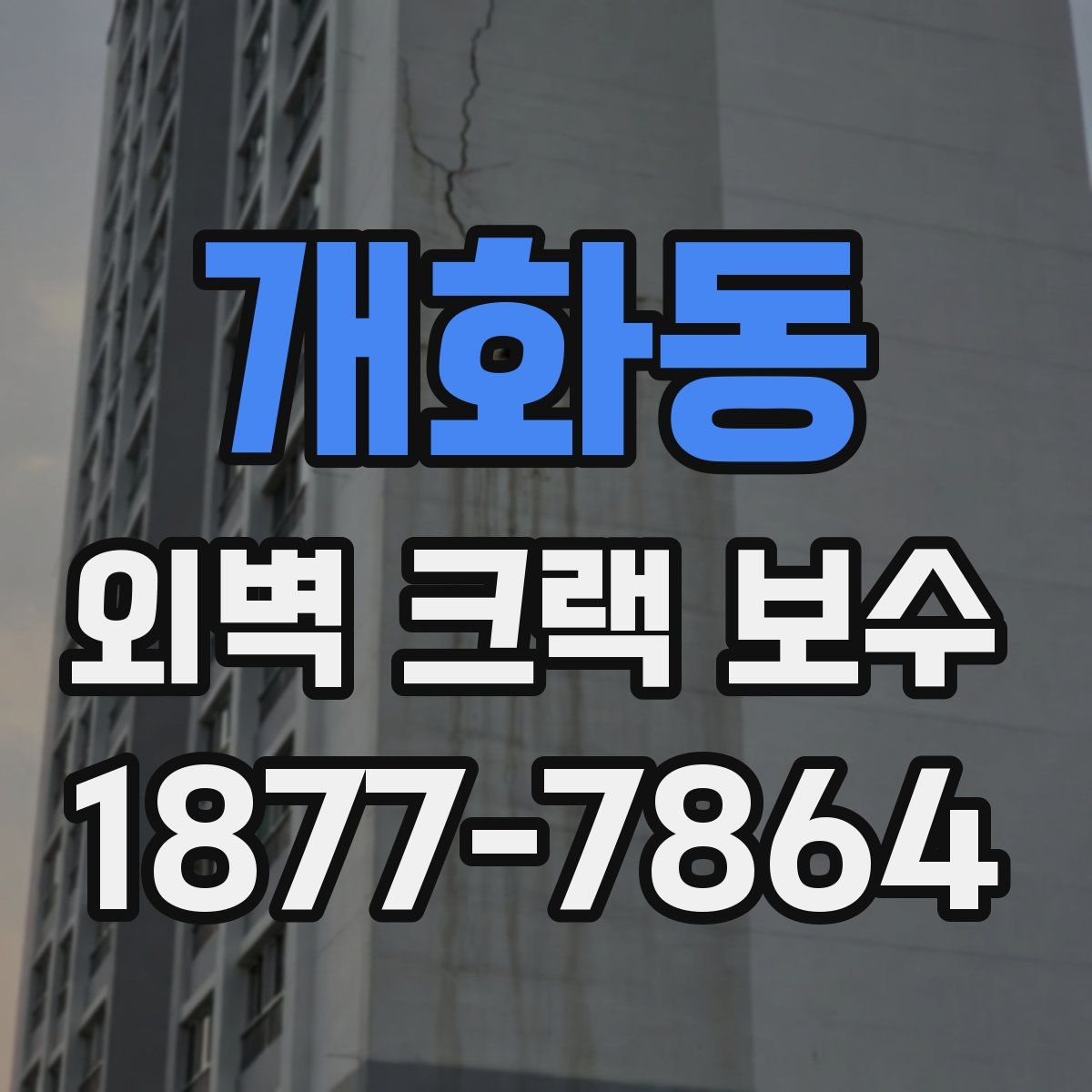 개화동 외벽 크랙 보수