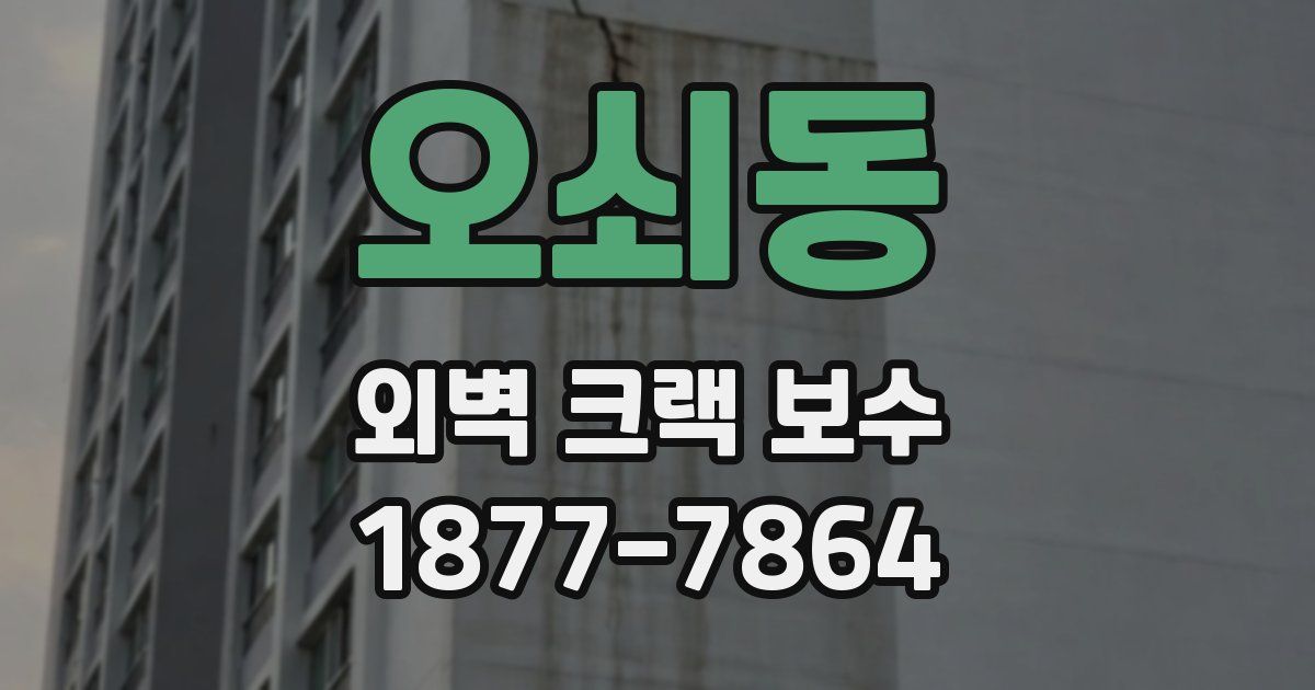 오쇠동 외벽 크랙 보수