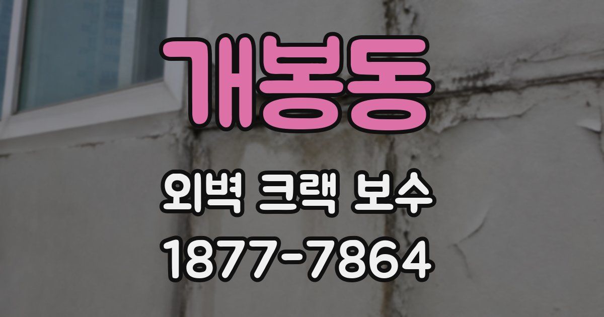 개봉동 외벽 크랙 보수