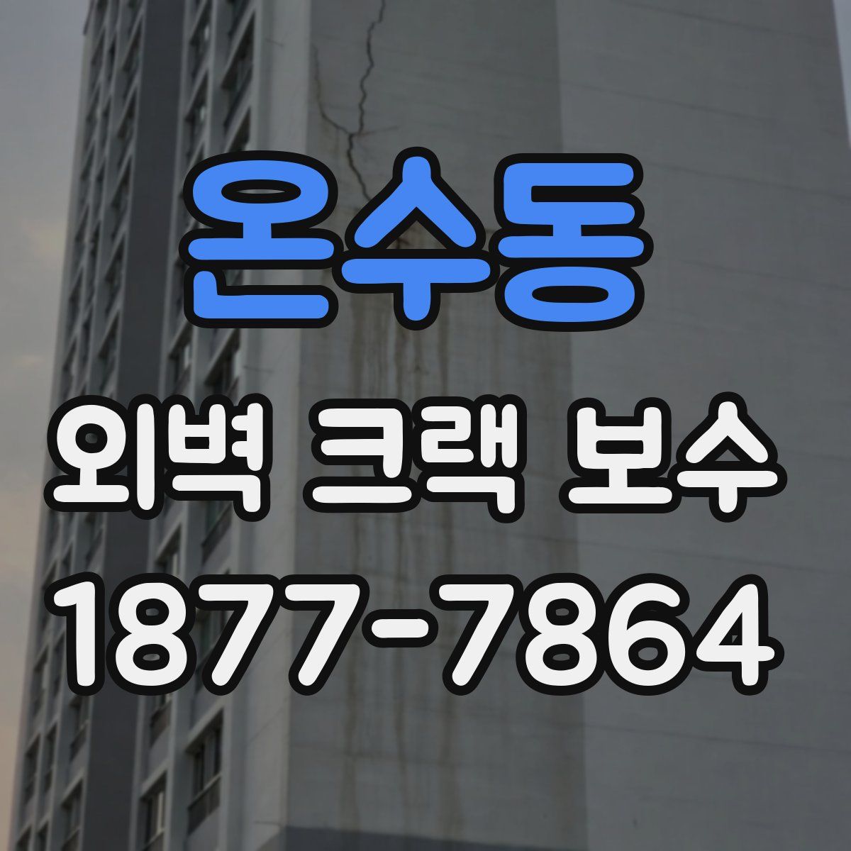 온수동 외벽 크랙 보수
