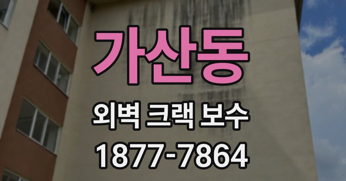 가산동 외벽 크랙 보수