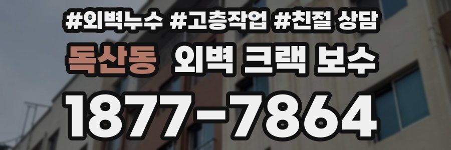 독산동 외벽 크랙 보수