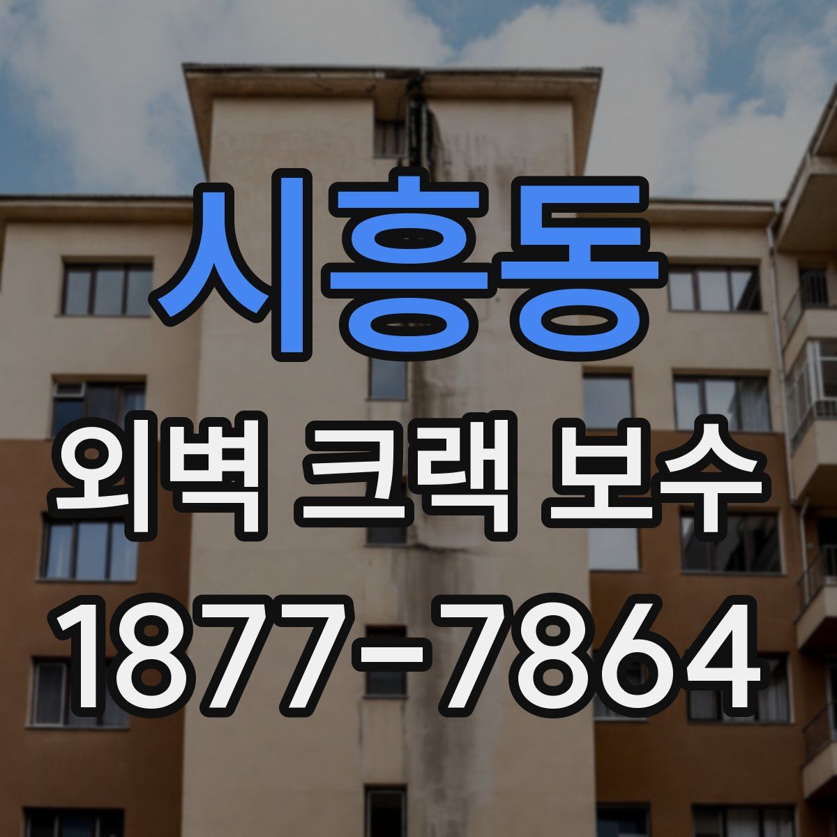 시흥동 외벽 크랙 보수