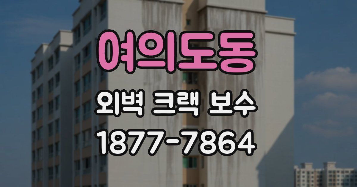 여의도동 외벽 크랙 보수