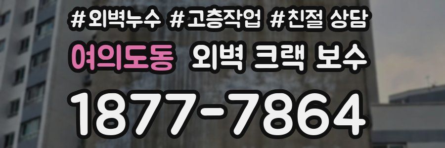 여의도동 외벽 크랙 보수