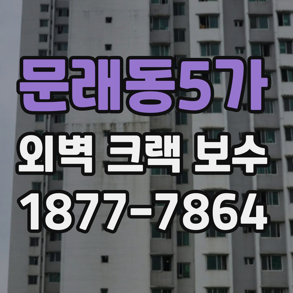 문래동5가 외벽 크랙 보수