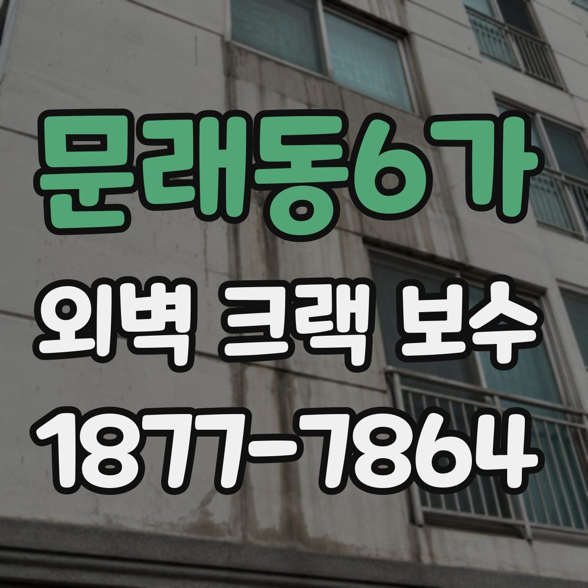 문래동6가 외벽 크랙 보수