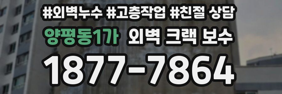 양평동1가 외벽 크랙 보수