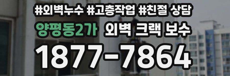 양평동2가 외벽 크랙 보수
