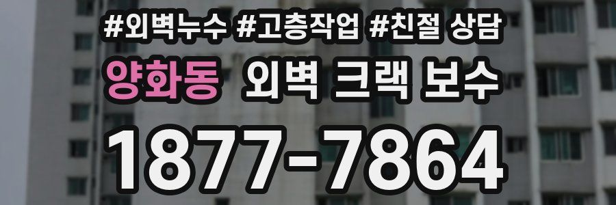 양화동 외벽 크랙 보수