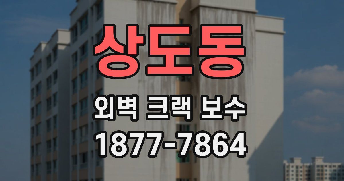 상도동 외벽 크랙 보수