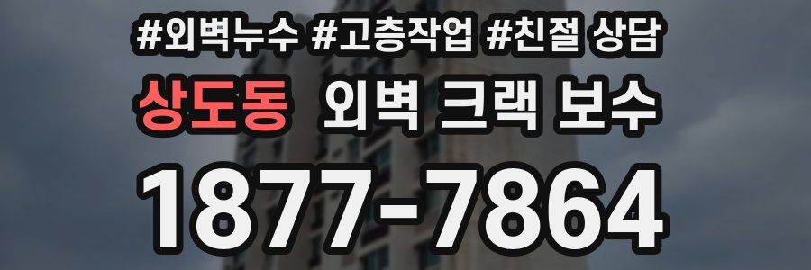 상도동 외벽 크랙 보수