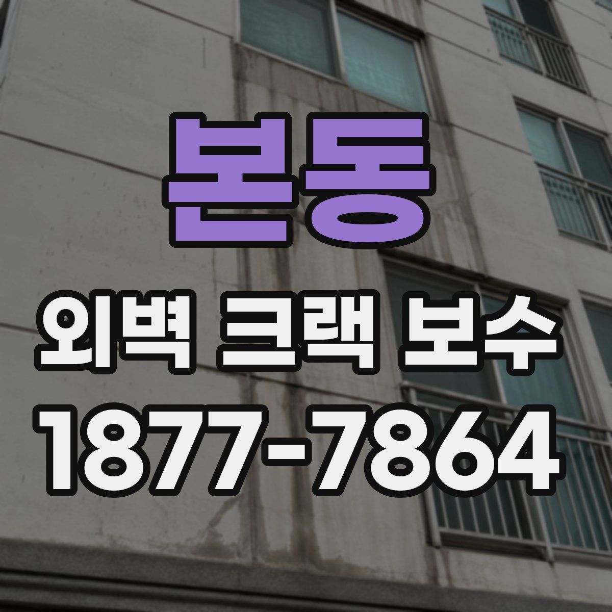 본동 외벽 크랙 보수