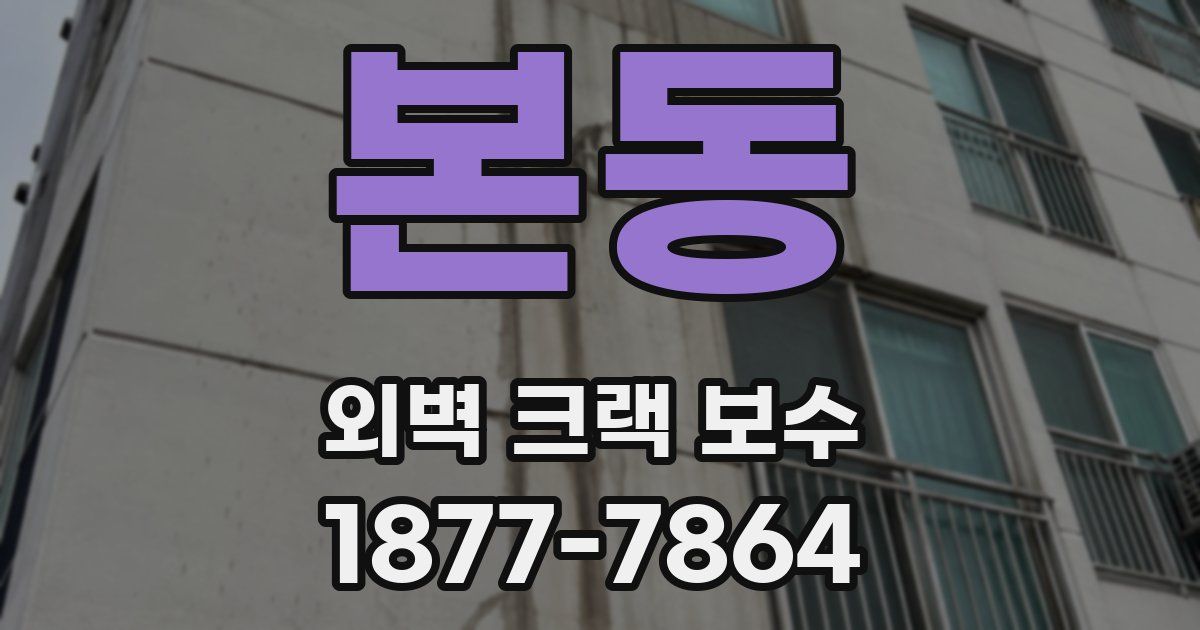 본동 외벽 크랙 보수