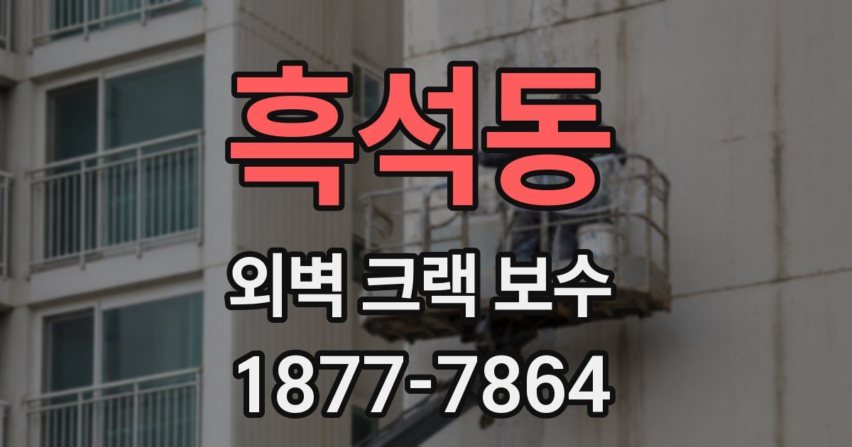 흑석동 외벽 크랙 보수