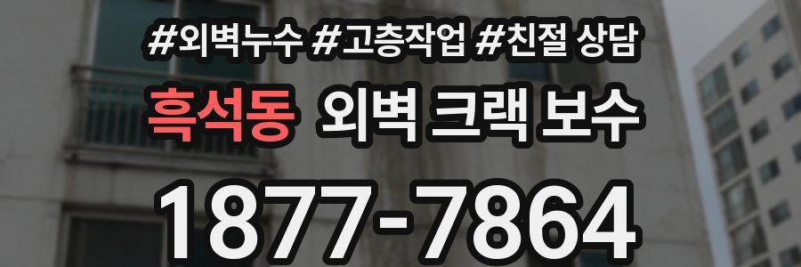흑석동 외벽 크랙 보수
