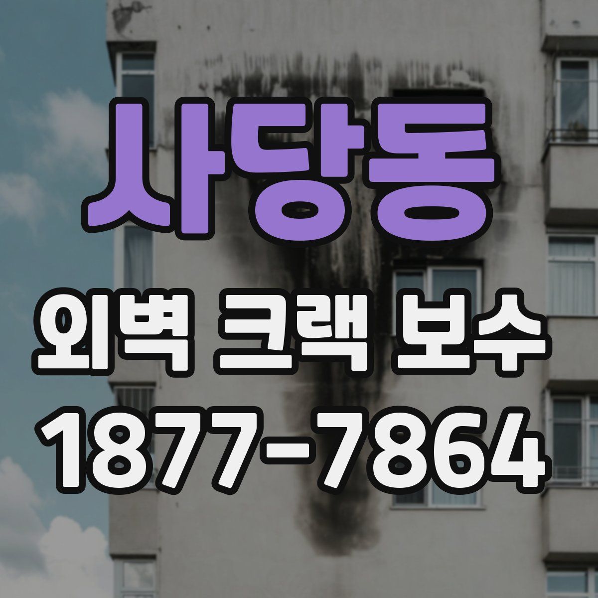 사당동 외벽 크랙 보수