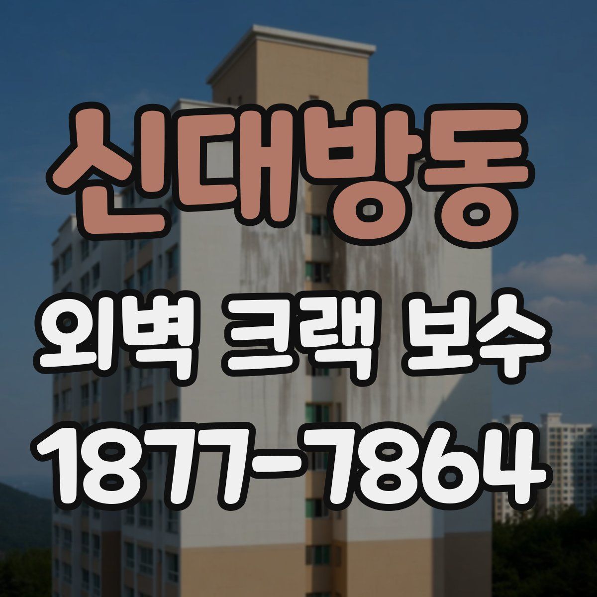 신대방동 외벽 크랙 보수