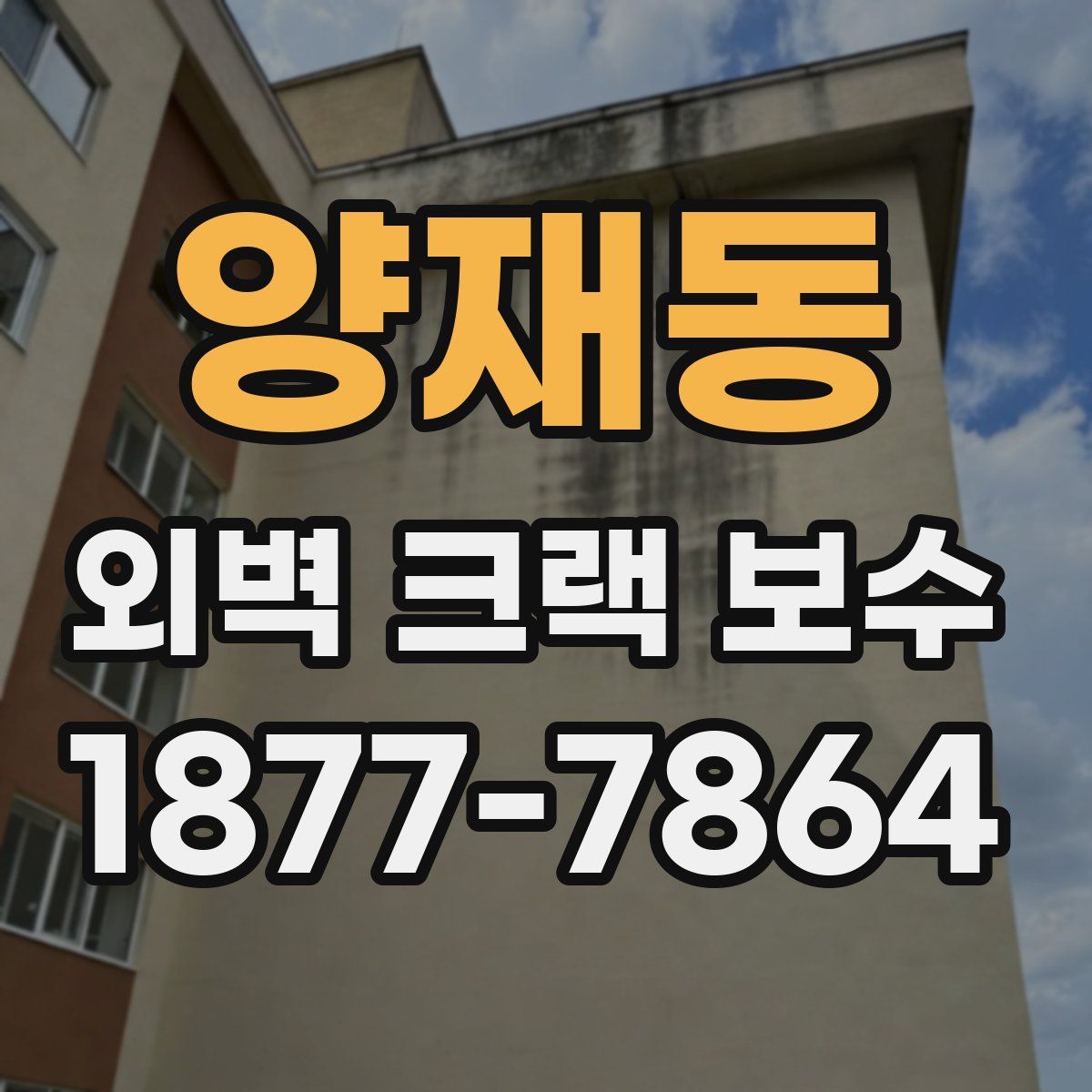 양재동 외벽 크랙 보수