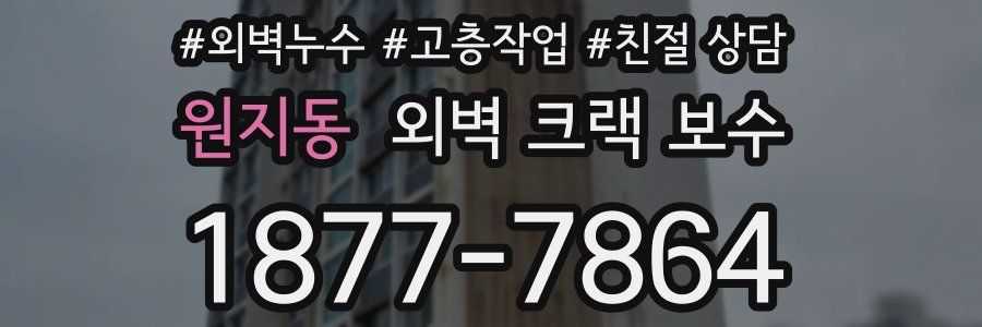 원지동 외벽 크랙 보수