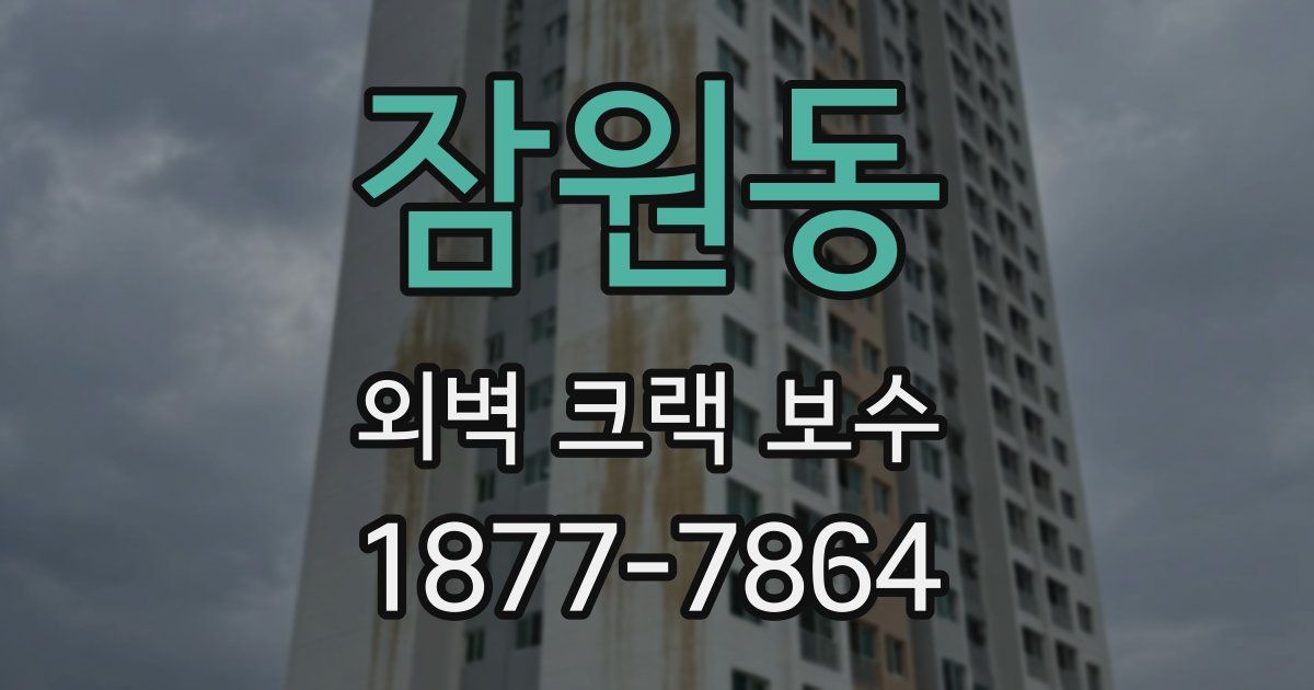 잠원동 외벽 크랙 보수
