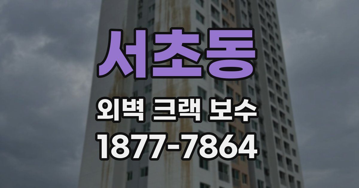 서초동 외벽 크랙 보수