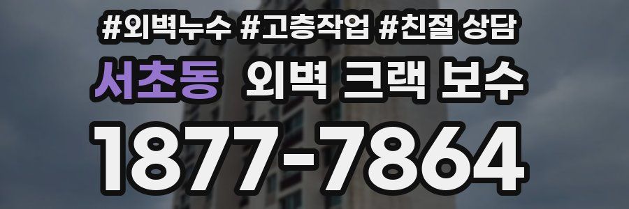서초동 외벽 크랙 보수