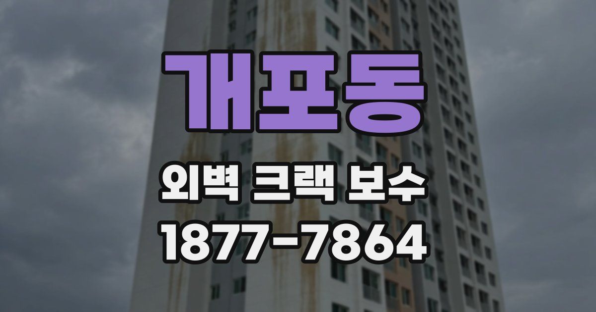 개포동 외벽 크랙 보수
