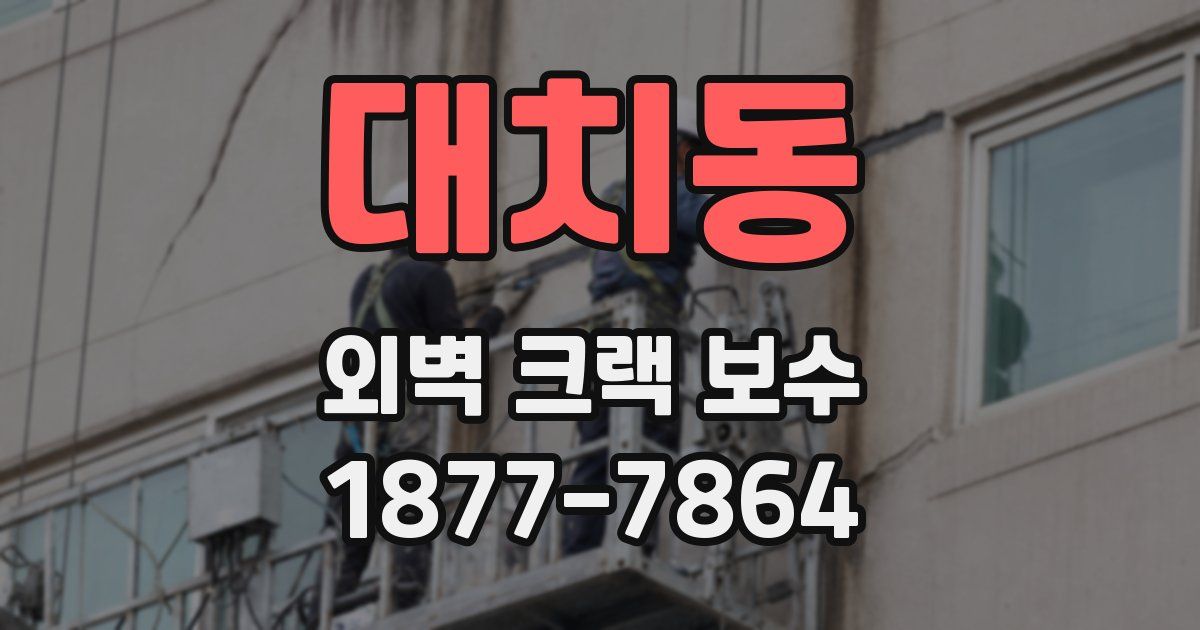 대치동 외벽 크랙 보수