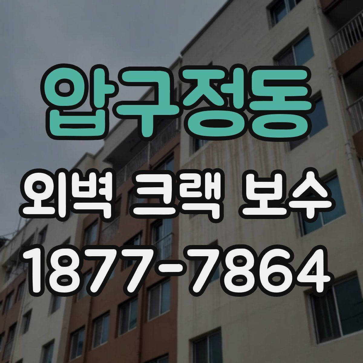 압구정동 외벽 크랙 보수 비용 차이를 만드는 현장 변수