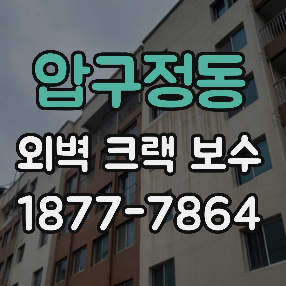 압구정동 외벽 크랙 보수