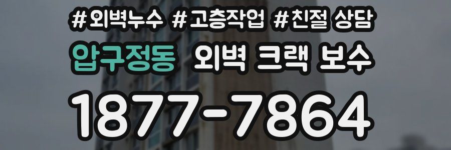 압구정동 외벽 크랙 보수