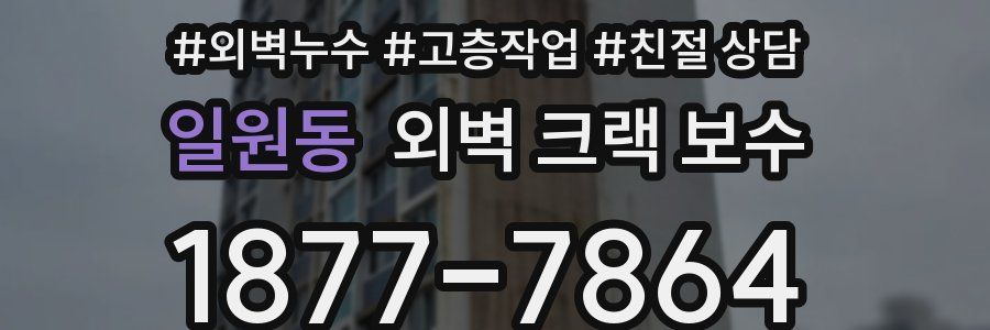 일원동 외벽 크랙 보수