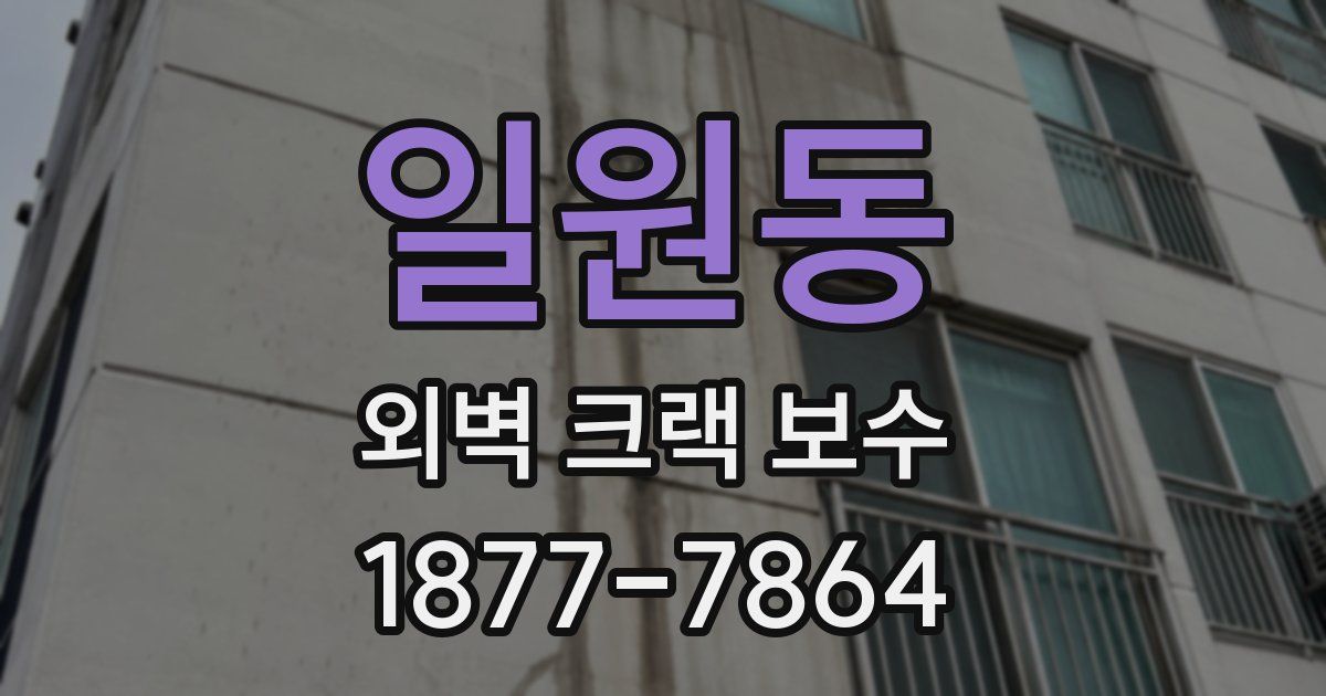 일원동 외벽 크랙 보수