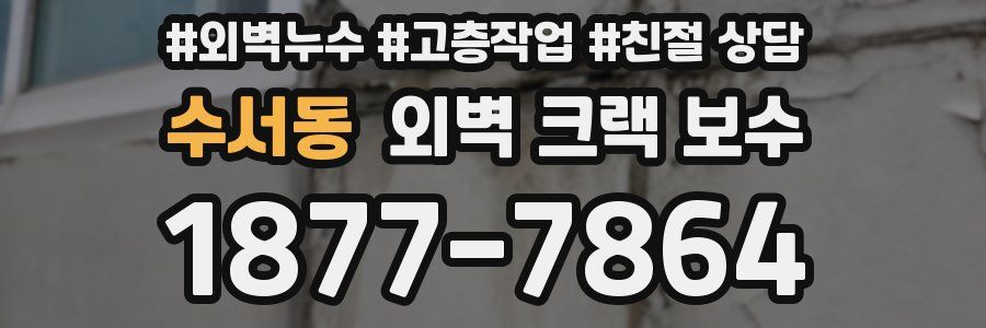 수서동 외벽 크랙 보수