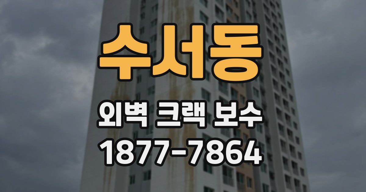 수서동 외벽 크랙 보수