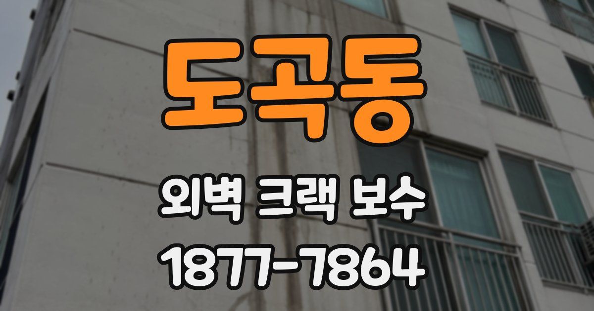도곡동 외벽 크랙 보수
