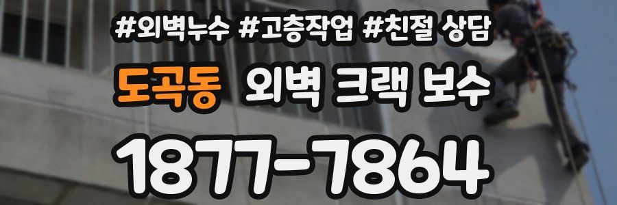 도곡동 외벽 크랙 보수