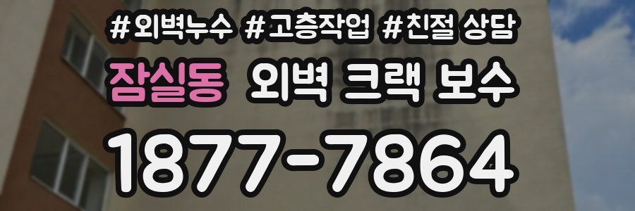 잠실동 외벽 크랙 보수