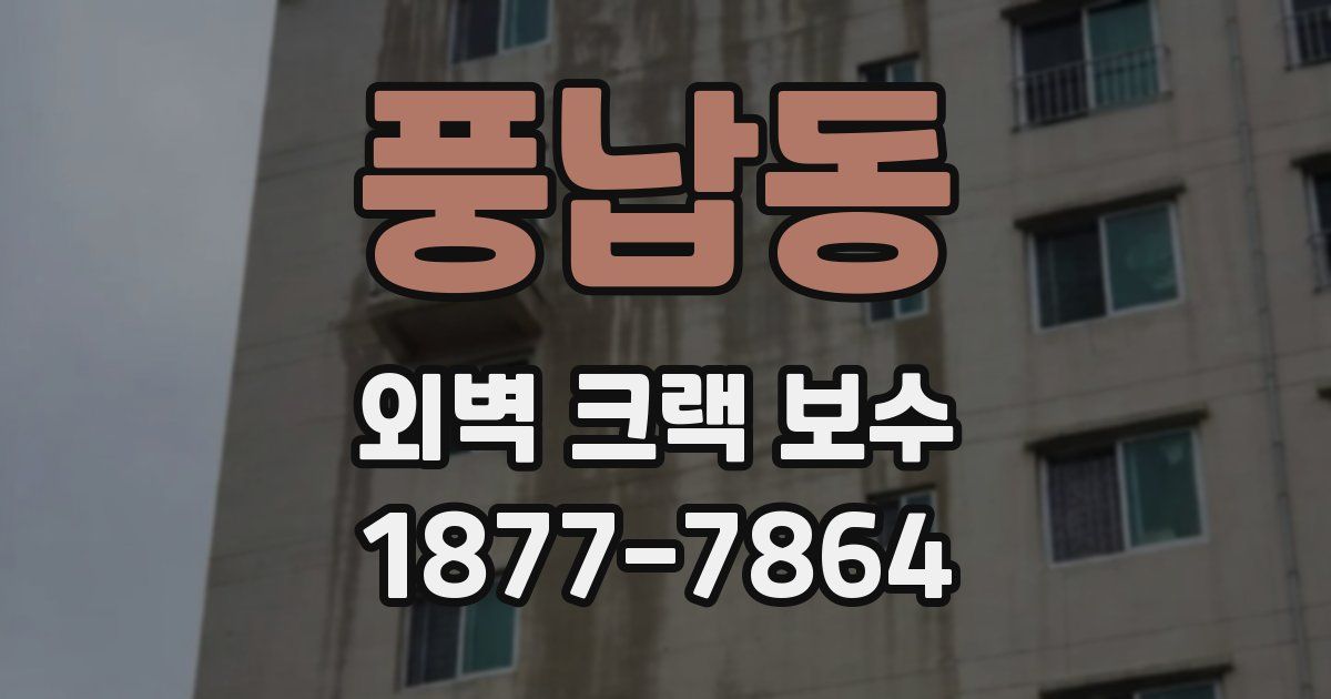 풍납동 외벽 크랙 보수