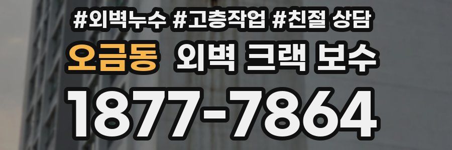 오금동 외벽 크랙 보수