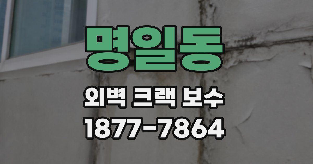 명일동 외벽 크랙 보수