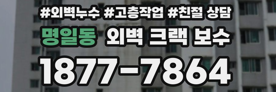 명일동 외벽 크랙 보수