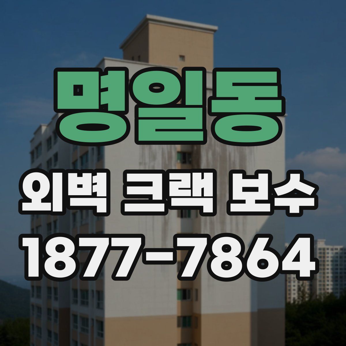 명일동 외벽 크랙 보수