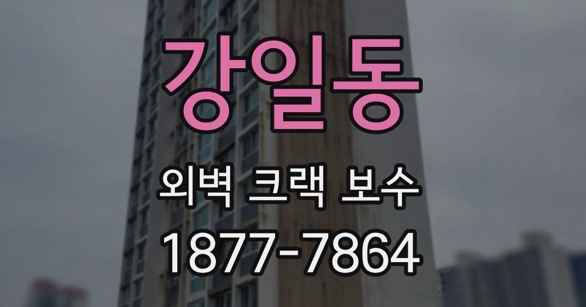 강일동 외벽 크랙 보수