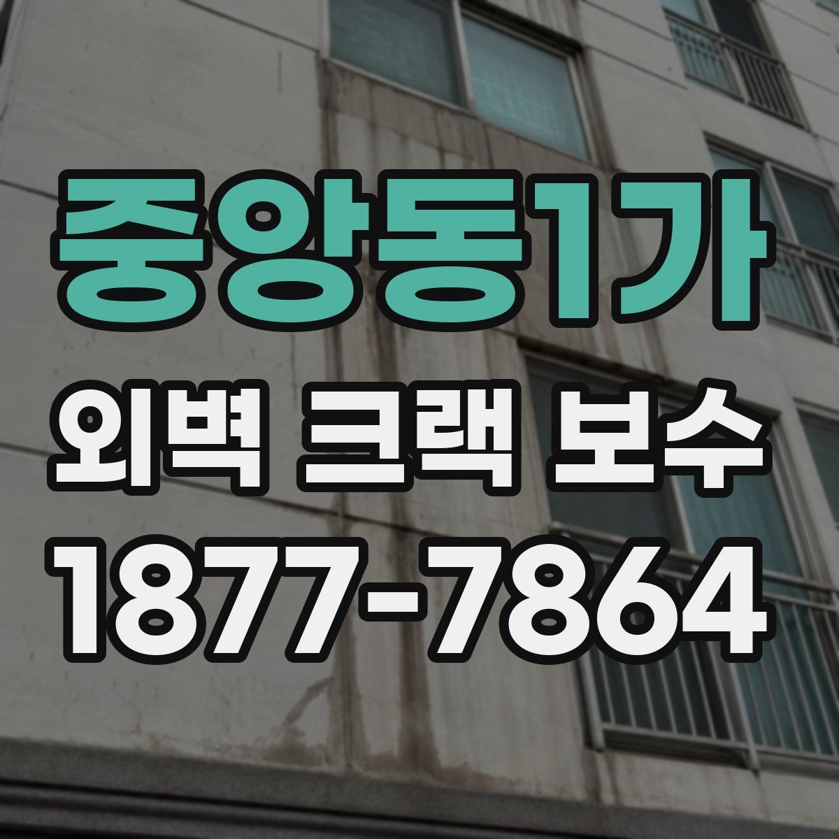 중앙동1가 외벽 크랙 보수
