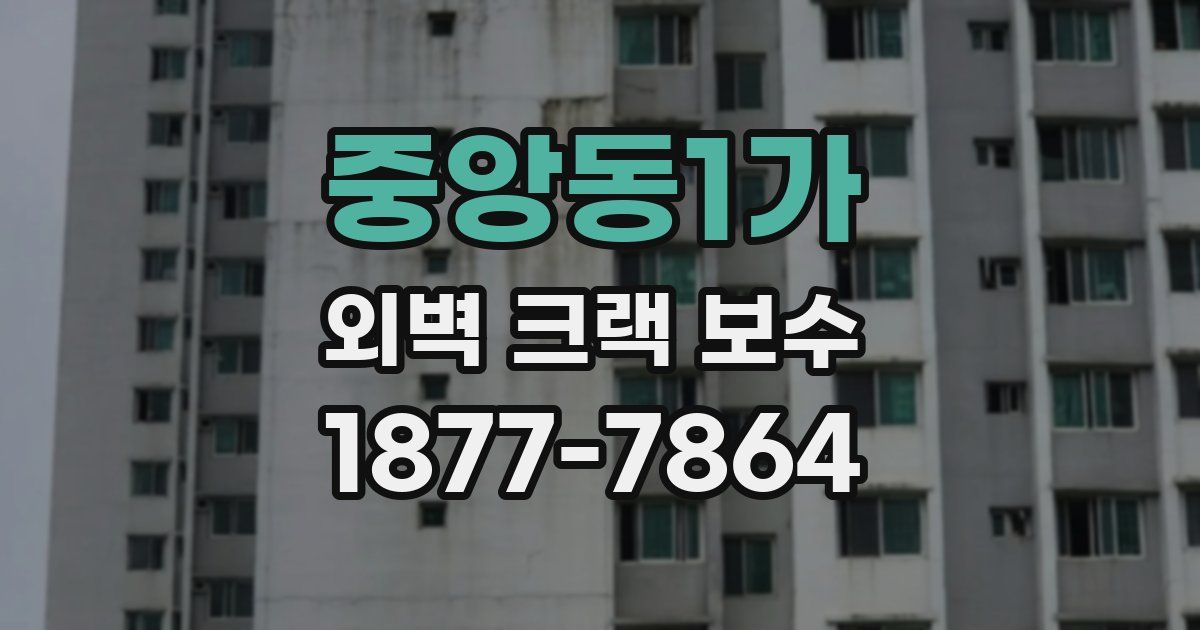 중앙동1가 외벽 크랙 보수